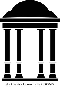 gazebo icon, Black gazebo park silhouette vector template designs, isolated on a transparent background. Gazebo of pergola icons. Gazebo park. Wooden alcove patio, perfect for logos, web page