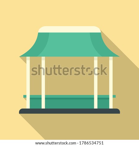 Gazebo icon. Flat illustration of gazebo vector icon for web design