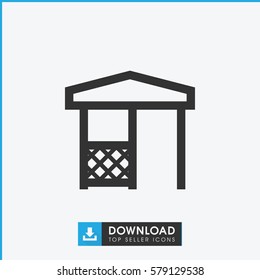 gazebo icon illustration isolated vector sign symbol
