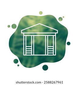 gazebo icon in line design