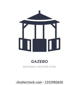 gazebo icon on white background. Simple element illustration from Architecture and city concept. gazebo icon symbol design.