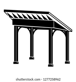 Gazebo icon. Simple illustration of gazebo vector icon for web design isolated on white background