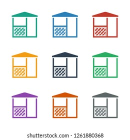 gazebo icon white background. Editable filled gazebo icon from gardening. Trendy gazebo icon for web and mobile.