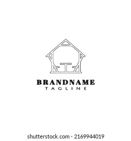 gazebo logotipo icono diseño vector ilustración creativa moderna