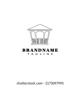gazebo logo icon design vector modern creative illustration