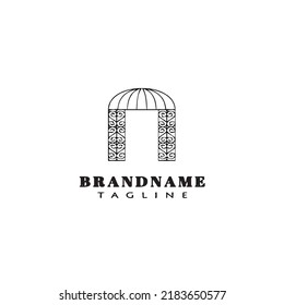 gazebo logo icon design vector modern creative illustration