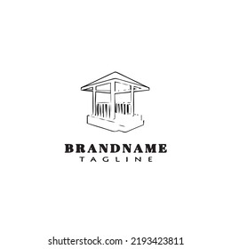 gazebo logo icon design vector modern creative illustration