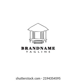 gazebo logo icon design vector modern illustration