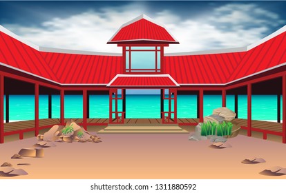 gazebo on the beach