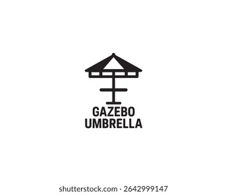 Gazebo Umbrella icon vector design art illustration