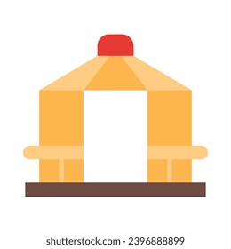 Gazebo Vector Flat Icon For Personal And Commercial Use.
