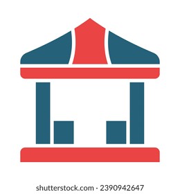 Gazebo Vector Glyph Two Color Icon For Personal And Commercial Use.
