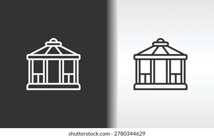 Gazebo Vector, Icon Or Logo Sign Isolated Symbol Illustration