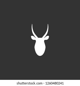 Gazella icon vector. Gazella sign on black background. Gazella icon for web and app