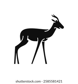 Gazelle Antelope Silhouette Icon Design