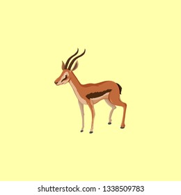 gazelle artwork in yellow background
