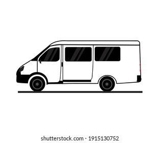 Gazelle car on a blue background. Symbol. Vector illustration.