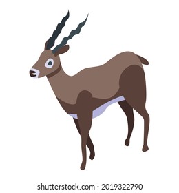 Gazelle icon. Isometric of gazelle vector icon for web design isolated on white background