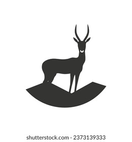 Gazelle Icon on White Background - Simple Vector Illustration