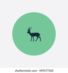 Gazelle icon silhouette vector illustration

