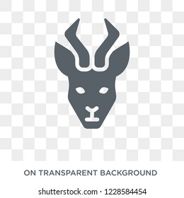 Gazelle icon. Trendy flat vector Gazelle icon on transparent background from animals  collection. 