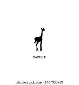 gazelle icon vector black design