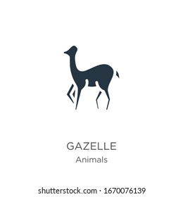 Vector de icono de gacela. Icono de gacela plana de moda de la colección de animales aislados en fondo blanco. La ilustración vectorial se puede utilizar para diseño gráfico web y móvil, logotipo, eps10