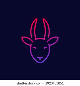 gazelle line icon, vector art