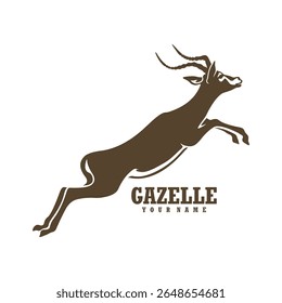 Gazelle logo design vector. Silhouette Gazelle Template Illustration. Icon Symbol