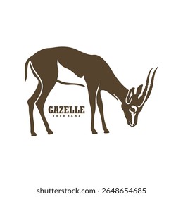 Gazelle logo design vector. Silhouette Gazelle Template Illustration. Icon Symbol