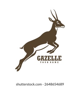 Gazelle logo design vector. Silhouette Gazelle Template Illustration. Icon Symbol