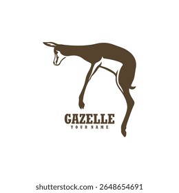Gazelle logo design vector. Silhouette Gazelle Template Illustration. Icon Symbol