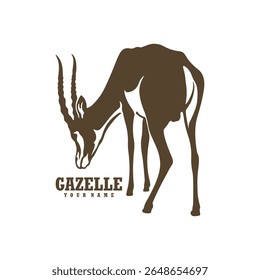 Gazelle logo design vector. Silhouette Gazelle Template Illustration. Icon Symbol