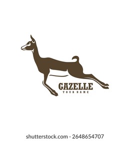 Gazelle logo design vector. Silhouette Gazelle Template Illustration. Icon Symbol