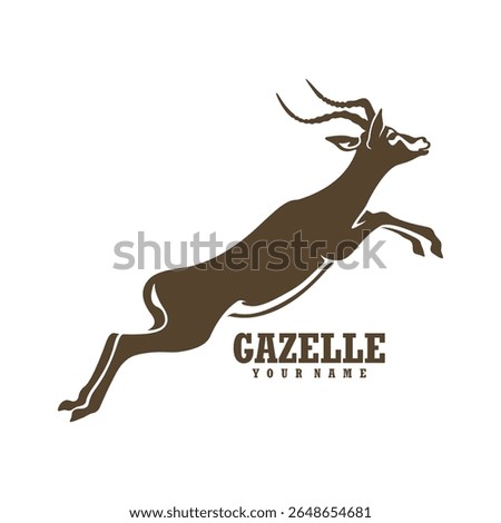 Gazelle logo design vector. Silhouette Gazelle Template Illustration. Icon Symbol