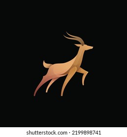 Gazelle Logo Gradient Vector Design