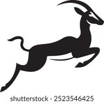 A Gazelle logo icon style vector with a white background