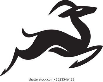 A Gazelle logo icon style vector with a white background