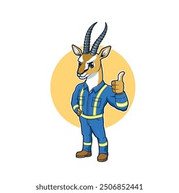 Gazelle mascot logo vector graphic