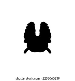 Gazelle paw icon. Simple style animal welfare association poster background symbol. Gazelle paw brand logo design element. Gazelle paw t-shirt printing. Vector for sticker.
