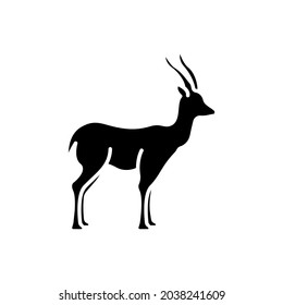 Gazelle Silhouette Icon On White Background