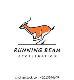 Gazelles logo inspiration vector icon illustration