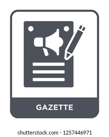gazette icon vector on white background, gazette trendy filled icons from Marketing collection, gazette simple element illustration