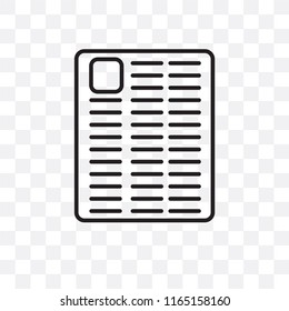 Gazette vector icon isolated on transparent background, Gazette logo concept