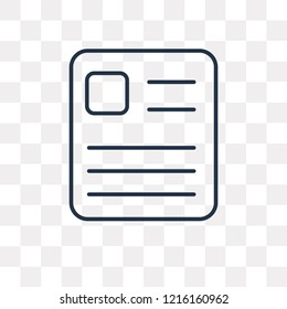 Gazette vector outline icon isolated on transparent background, high quality linear Gazette transparency concept can be used web and mobile