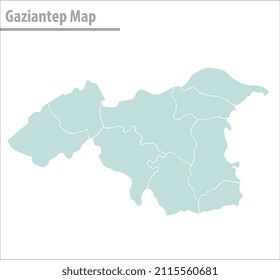 gaziantep map ilustración vector ciudad de turquía