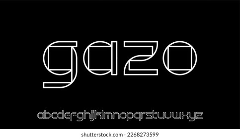 gazo, the geometric minimal alphabet. display font vector typeset
