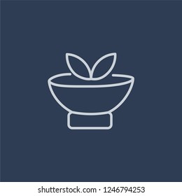 Gazpacho icon. Gazpacho linear design concept from Spanish Food collection. Simple element vector illustration on dark blue background.