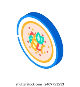 gazpacho soup spanish cuisine isometric icon vector. gazpacho soup spanish cuisine sign. isolated symbol illustration