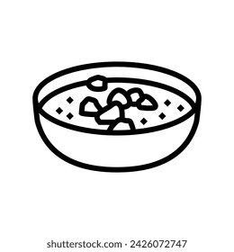 gazpacho soup spanish cuisine line icon vector. gazpacho soup spanish cuisine sign. isolated contour symbol black illustration